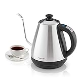 Klarstein Garcon Wasserkocher - Teekocher, 1 L, 2000 W, Warmhaltefunktion, gradgenaue...