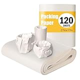 Packpapier, 120 Blatt, 70×38cm, Zeitungspapier Packpapier Umzugspapier für Geschirr 60...