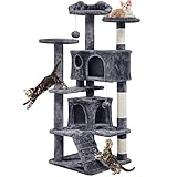 Yaheetech Kratzbaum Kletterbaum 139 cm hoch Katzenkratzbaum, Stabiler Katzenbaum...