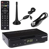 netshop 25 Set: Comag SL30 DVB-T2 Receiver + aktive Zimmerantenne + HDMI Kabel, HDTV für...