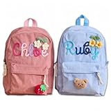 MEIEG Personalisierter Cord-Rucksack, Individuell Gestaltbare Doppelschultertasche Mit...