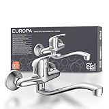 EISL NI161EUCR EUROPA Wandwasserhahn Chrom, Wand-Spültischarmatur 360°, ideal für...