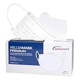 Wellsamed Wellsamask 50 Stück medizinischer Mundschutz Type IIR mit Gummizug, einfarbig...