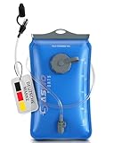 SASMO Sports® Trinkblase 2l mit 2 Öffnungen | materialverstärkte,reißfeste Trinkblase...