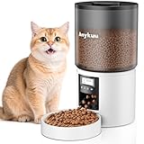 Anykuu Futterautomat Katze & Hund 4L Pet Feeder Cat mit Timer & Portionskontrolle 1-6...