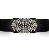 SATINIOR Frauen Elastische Taille Gürtel Vintage Breite Stretch Damen Retro...