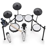 Alesis Nitro Max Kit Elektronische Schlagzeug mit Quiet Mesh Pads, 10' Dual Zone Snare,...