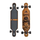Apollo Longboard, Komplettboard mit Deck aus Bambus & Fiberglas, High-End Board...