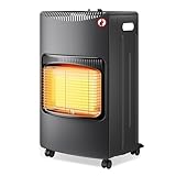 Wiltec mobile Gasheizung 4,2 kW, Gasheizstrahler 42 x 45 x 75,7 cm, Heizstrahler...