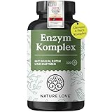 NATURE LOVE® Enzym Komplex - 120 Kapseln - inkl. Lipase & α-Amylase | mit...