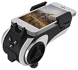 FISCHER Smartphone-Halter mit Musikbox und Powerbank für Fahrrad, Smartphone...