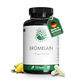Bromelain | Hochdosiert: 750 mg (7.500 F.I.P) | 150 Kapseln | 5 Monate Vorrat |...