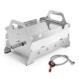 Onlyfire Camping Gasgrill, 304 Edelstahl Klappgrill, Abnehmbarer Gasgrill, 4KW, Butangas,...
