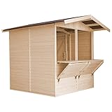 TIMBELA M149 Holz Gartenhaus, Marktbude Holz, Qualitäts Schiffslatten Kiefern Fichte...