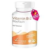 Vitamintrend Vitamin B2 Riboflavin 100mg, 180 Tabletten, hochdosiert,...