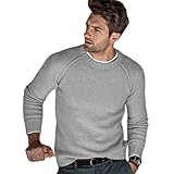 ALAIYO Sweater Herren Casual Regular Fit Rundhals Strickwaren Herren Herbst Winter Urban...