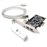 Pardarsey PCIe 3 Ports 1394A Firewire Erweiterungskarte, PCI Express (1x) auf Externe IEEE...