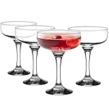 Glasmark KROSNO 1992 Sektgläser-Set Flach 4-teilig Champagner-Gläser 4-er Set...