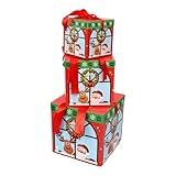 Uonguon Stapelboxen für Weihnachten, Party-Szene, Requisite, Weihnachtsdekoration,...