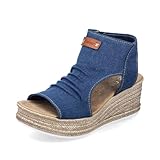 Rieker Damen Schaftsandalen 68791, Frauen Sandalen,Freizeitschuhe,offene...