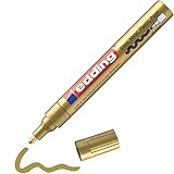 edding 750 Glanzlackmarker - gold - 1 Lackmarker - Rundspitze 2-4 mm - Lackstift...