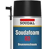 Soudal Soudafoam B3, 750ml einkomponentiger Polyurethanschaum, Brunnenschaum mit...