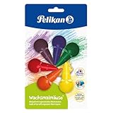 Pelikan 803328 Wachsmalmäuse, 6 Farben sortiert, 1 Pack