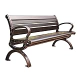 Gartenbank Outdoor-Parkstühle, vollständig aus Aluminiumguss gefertigte Outdoor-Bänke,...