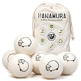 Hanamura Trocknerbälle für Wäschetrockner - 6er-Satz aus 100% neuseeländischer...