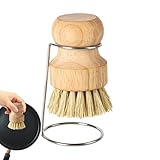Spülbürste - Scheuerbürste Reiniger mit Holzgriff und Abtropfgestell | Spülbürste |...