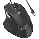 acer PC-Maus mit Kabel, 3200 DPI Einstellbar, 4 DPI-Stufen 6 Tasten,...