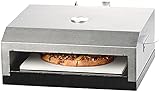 Rosenstein & Söhne Gas-Grill Pizzaofen: Pizzaofen-Grillaufsatz mit Steinplatte...