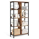 VASAGLE Regal mit 4 Ebenen, Bücherregal, Standregal mit 8 Fächern, für Wohnzimmer,...