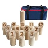 Nummerierte Blockwurfspiele Outdoor Holz Werfen Hof Spiel Stick Holz Spiel Set...