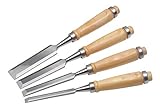 CON:P Werkzeyt Stechbeitel-Satz 4-teilig - Zur Bearbeitung von Holz - Verschiedene Breiten...