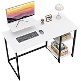 GreenForest Computer Home Office Schreibtisch mit reversiblen Speicherregalen 100cm...
