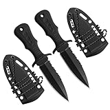 ZhongShuang 2Pcs Neck Knife,Messer Outdoor Ketten Messer Outdoor Messer...