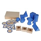 Hölzernes Buchenholz Geometric Solids Vorschule Kinder Kinder Kleinkinder Frühes...