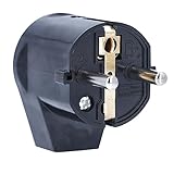 as - Schwabe Winkelstecker - Schutzkontaktstecker mit doppeltem Schutzkontakt - Anschluss...