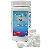 Cristal 5 in 1 Pool Chlor Multifunktionstabletten 1 kg - Langzeitdesinfektion...