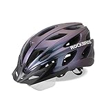 ROCKBROS Fahrradhelm MTB Rennrad Radhelm Integriert mit Abnehmbaren Magnet Brillen Visier...