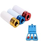 YRHome 3-tlg. Schoneinsätze Radmuttern 1/2' Stecknuss 17-19-21mm...