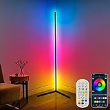 DeeprBling LED Stehlampe Wohnzimmer, 165cm Ecklampe RGB Dimmbar mit Fernbedienung und APP,...