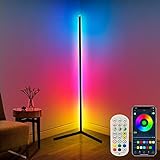 DeeprBling LED Stehlampe Wohnzimmer, 165cm Ecklampe RGB Dimmbar mit Fernbedienung und APP,...