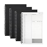 Zeitmanagement Handbuch Aufgabenliste Tagesplaner Spiralblock Notizblock Schwarz Kraft...