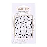 Schwarze, minimalistische Nagelsticker, Stern-Nagelsticker, Nagelsticker mit Rückseite,...