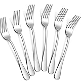 tiokin Tafelgabel-Set, 20,3 cm, 6 Stück, lebensmittelechter Edelstahl, Besteckgabeln,...