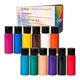 Bastelzone Premium Acrylfarben Set – Hochpigmentierte, Leuchtende & Deckende...