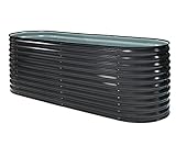 WESTMANN Metallhochbeet | Kräuterbeet für Garten & Terrasse | 240x80x82 cm Anthrazit |...