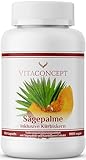 Vitaconcept | Sägepalme und Kürbiskern (5% Phytosterole) | 500 mg pro Kapsel | 120...